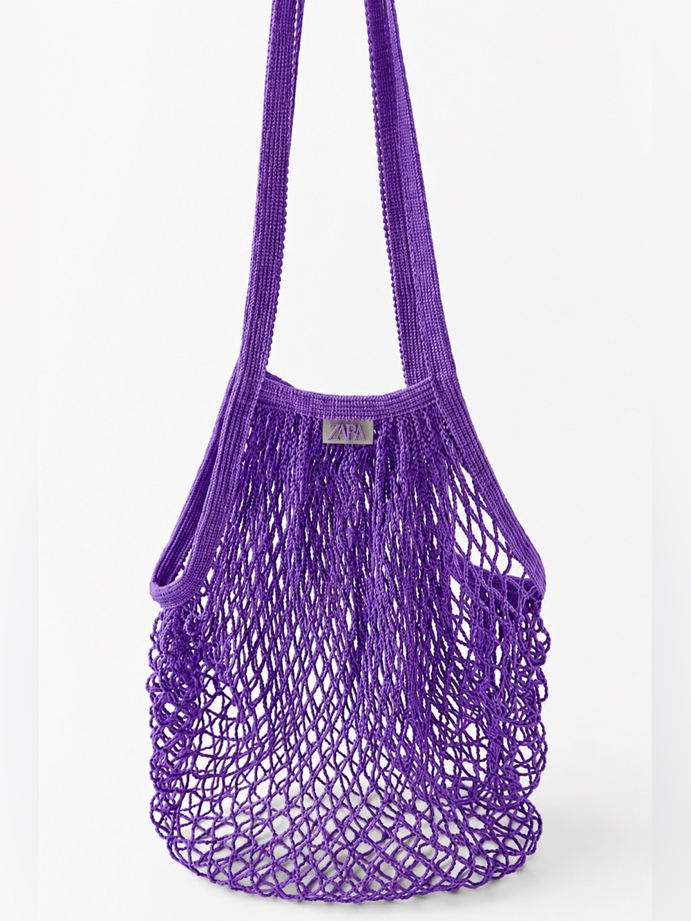 ZARA purple mesh bag